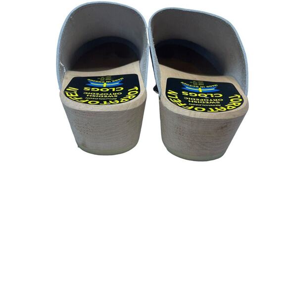 Swedish Torpatoffeln Floral Cottage Core Wooden Clogs Womens EU 42 US 10.5 - Picture 7 of 16